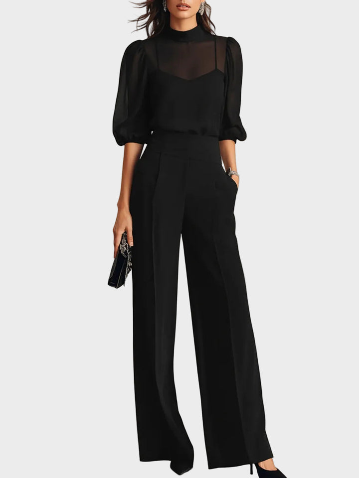 Clarisa – outfit with wide trousers