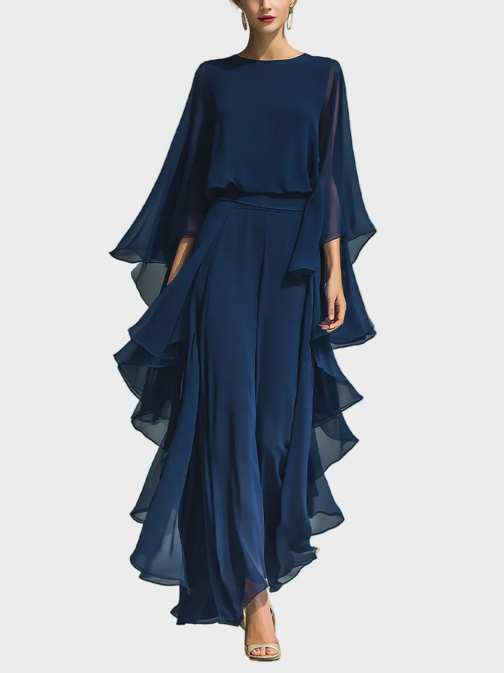 Aurora - Elegant Chiffon Ruffle Set