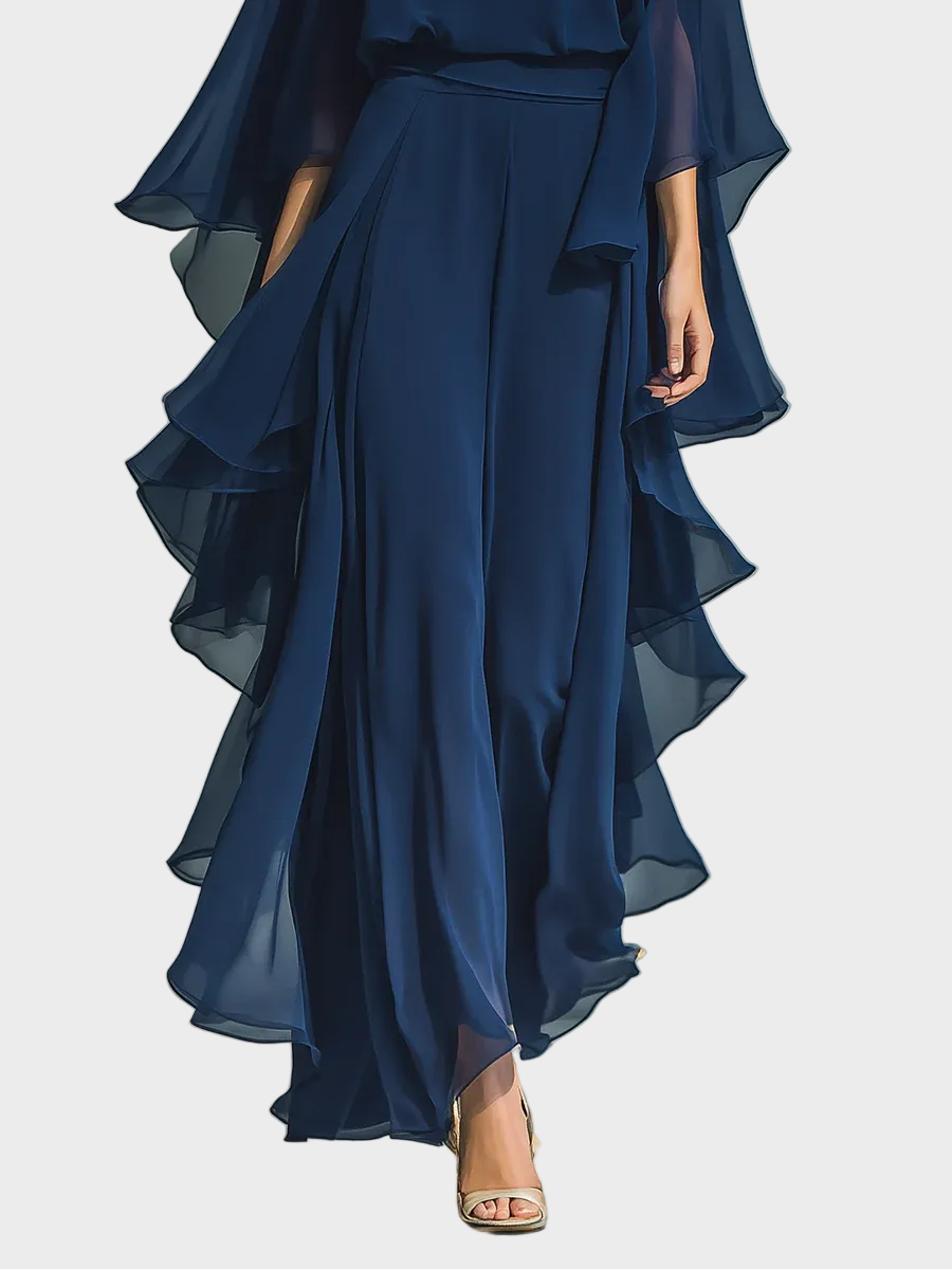 Aurora - Elegant Chiffon Ruffle Set