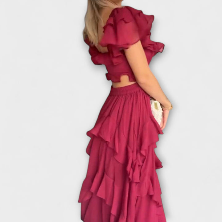 Elisa - Dress with Ruffle Details