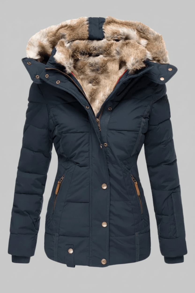 Colleen – Women’s Down Puffer Jacket with Faux Fur Hood