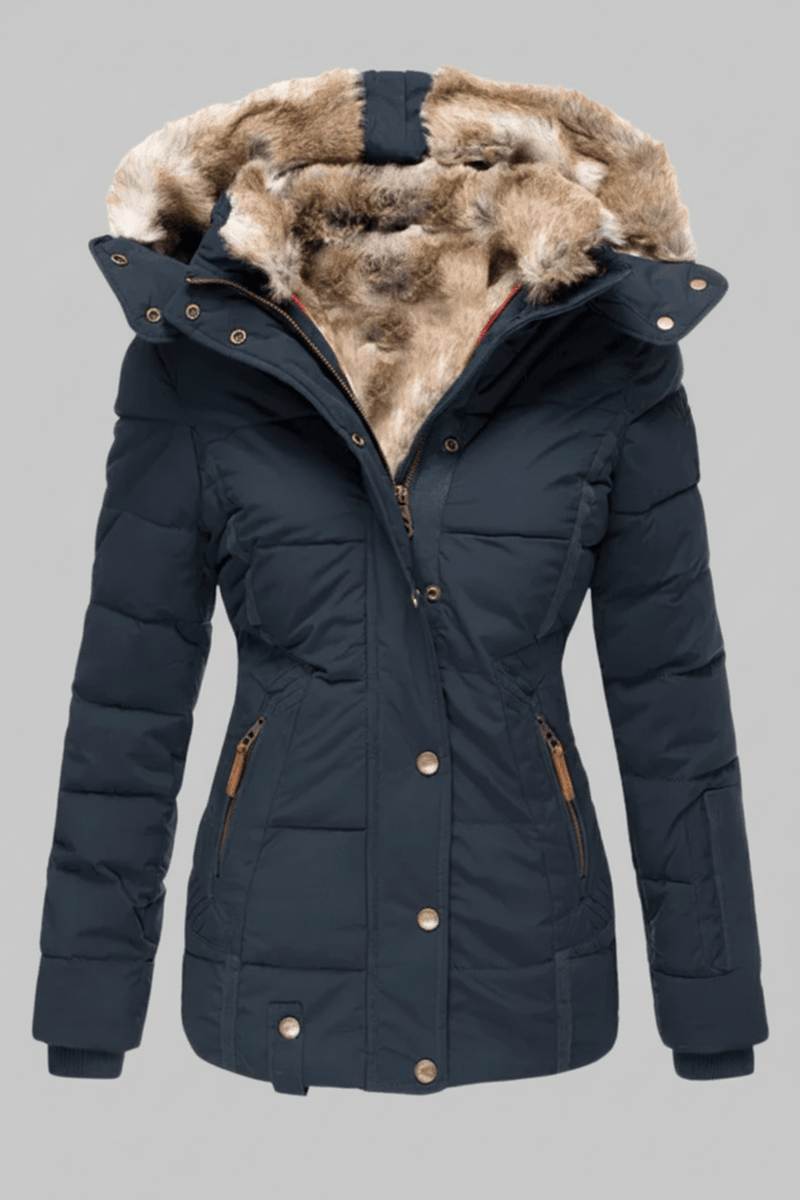 Colleen – Women’s Down Puffer Jacket with Faux Fur Hood
