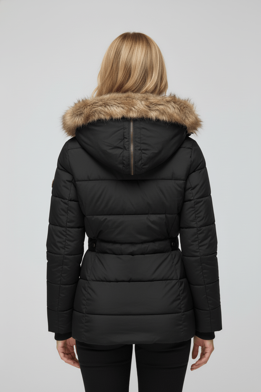 Colleen – Women’s Down Puffer Jacket with Faux Fur Hood