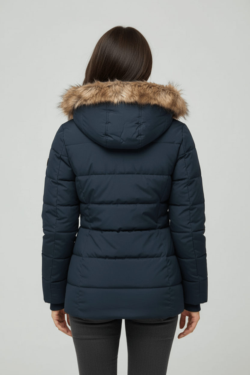 Colleen – Women’s Down Puffer Jacket with Faux Fur Hood