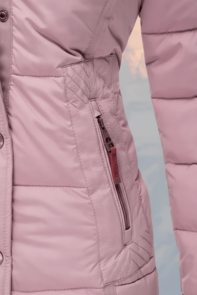 Colleen – Women’s Down Puffer Jacket with Faux Fur Hood