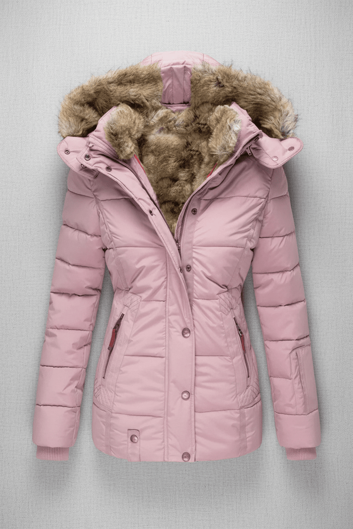 Colleen – Women’s Down Puffer Jacket with Faux Fur Hood