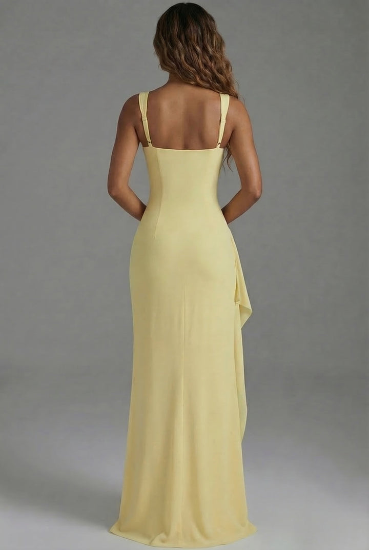 Women’s Elegant Bodycon Slip Leg Split Maxi Dress