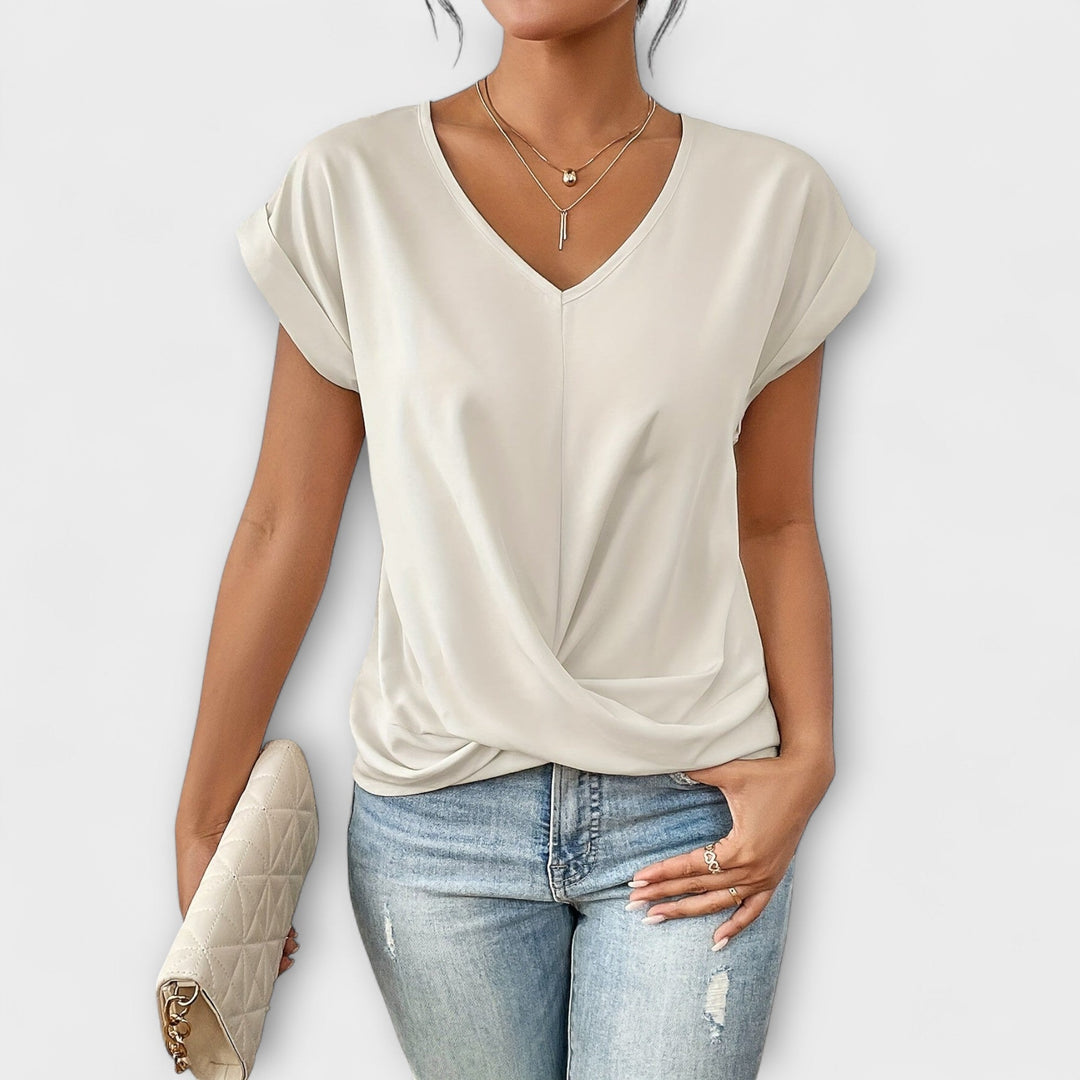 Eloise | V-Neck Top with Knot Detail