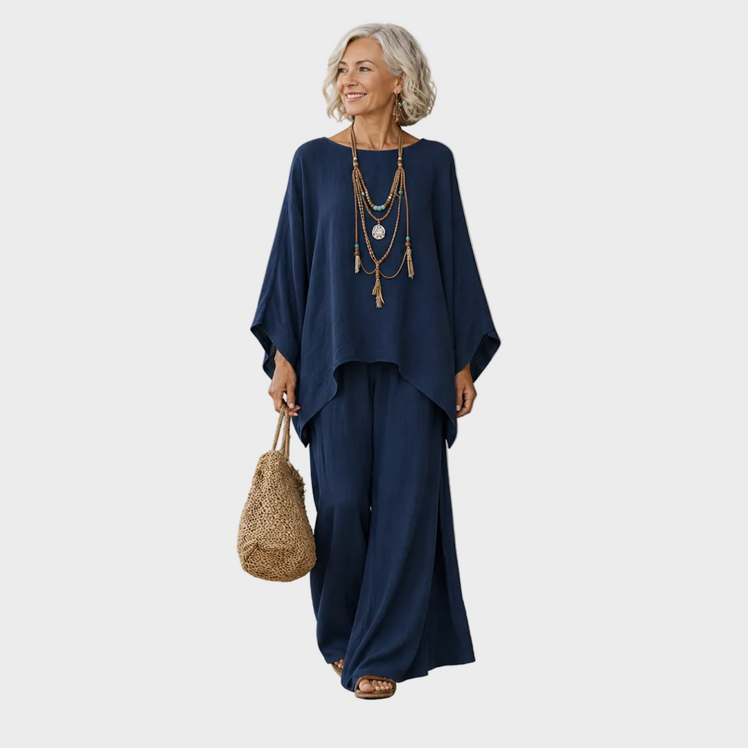 Beata - Elegant Linen Two-Piece Outfit