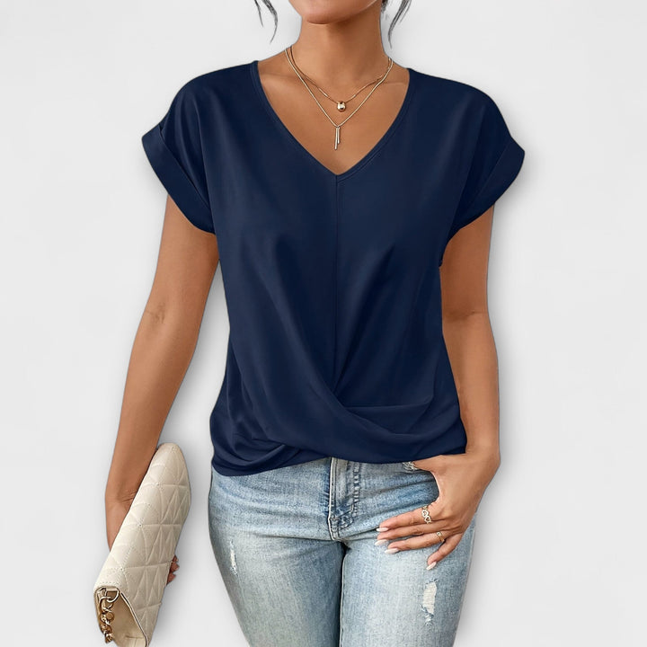 Eloise | V-Neck Top with Knot Detail