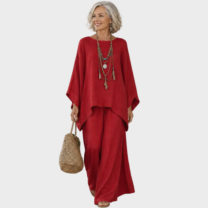 Beata - Elegant Linen Two-Piece Outfit