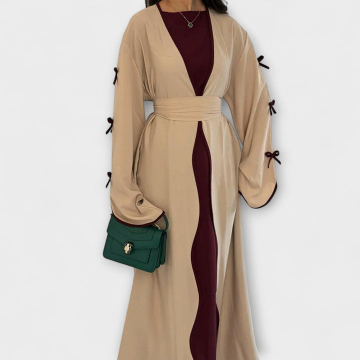 Jasmin - Stylish Cardigan and Dress Duo with Bow Detail