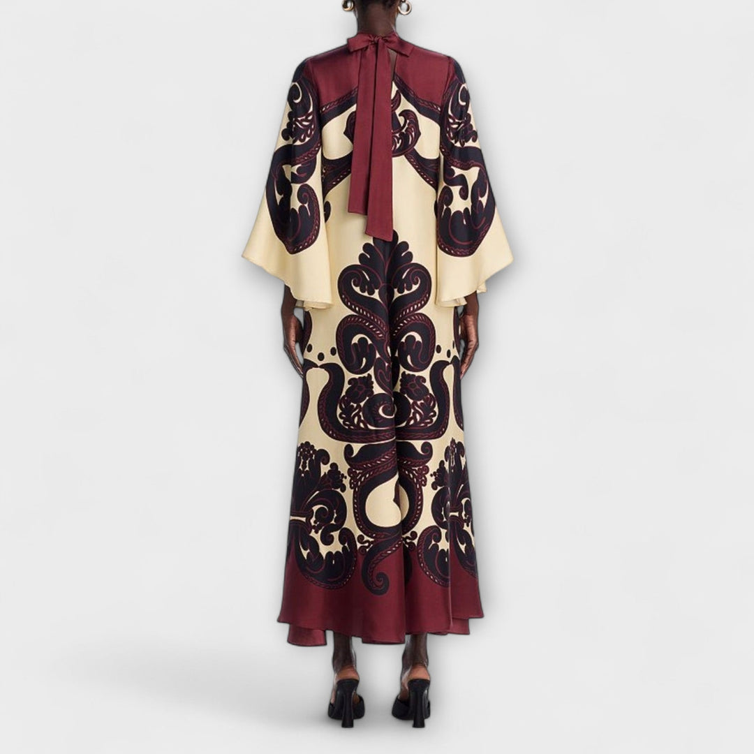 Lucy - Stunning Maxi Dress with Grenadilla Print for Effortless Elegance