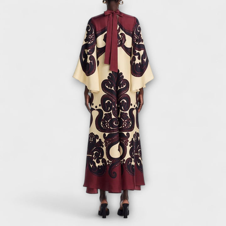 Lucy - Stunning Maxi Dress with Grenadilla Print for Effortless Elegance