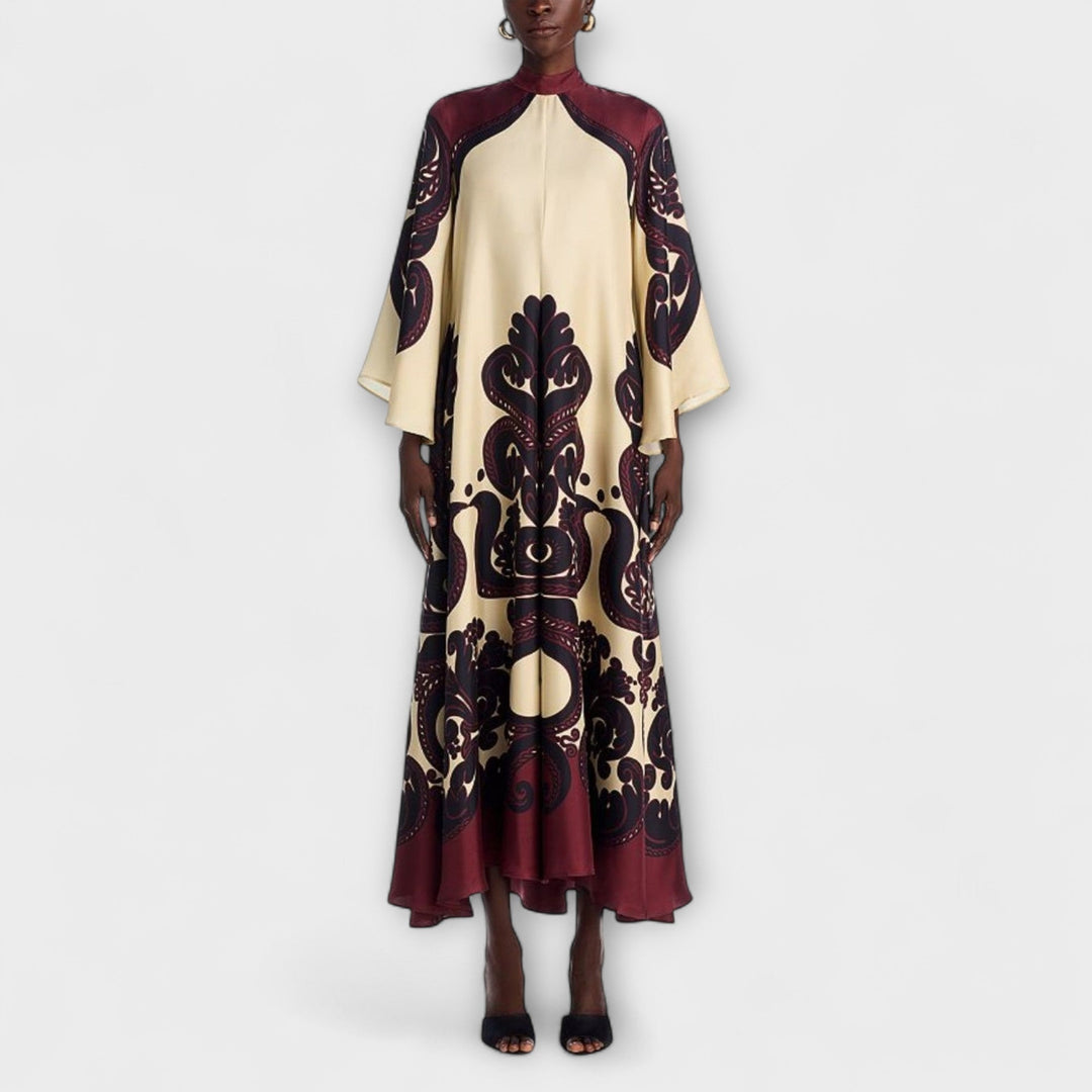 Lucy - Stunning Maxi Dress with Grenadilla Print for Effortless Elegance