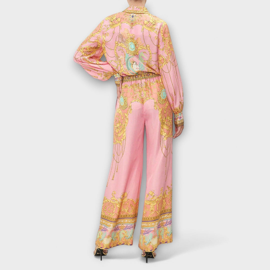 Sage - Mermaid Relaxed Shirt and Stretch Waist Trousers Set