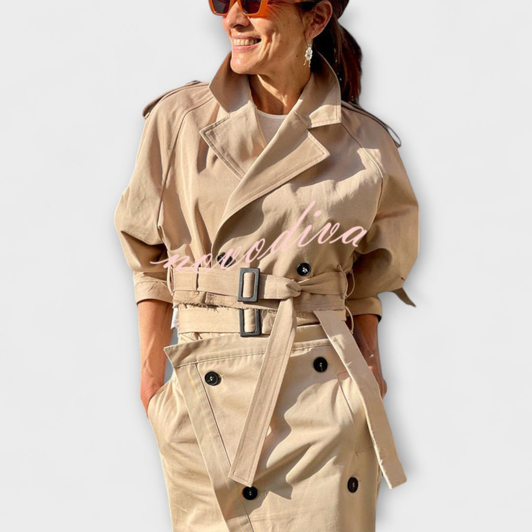 Lyra - Elegant Jacket Midi Skirt with Pocket