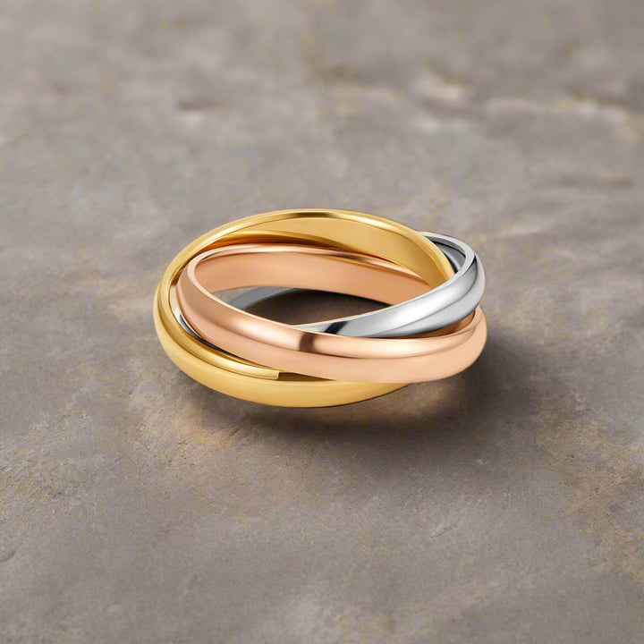 Tri-Colour Loop Ring