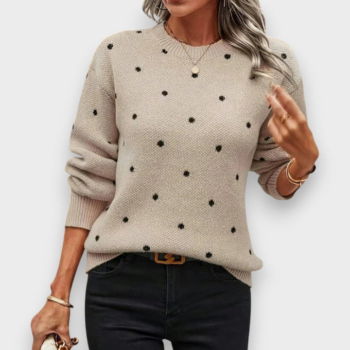 Nina | Polka Dot Knitted Sweater