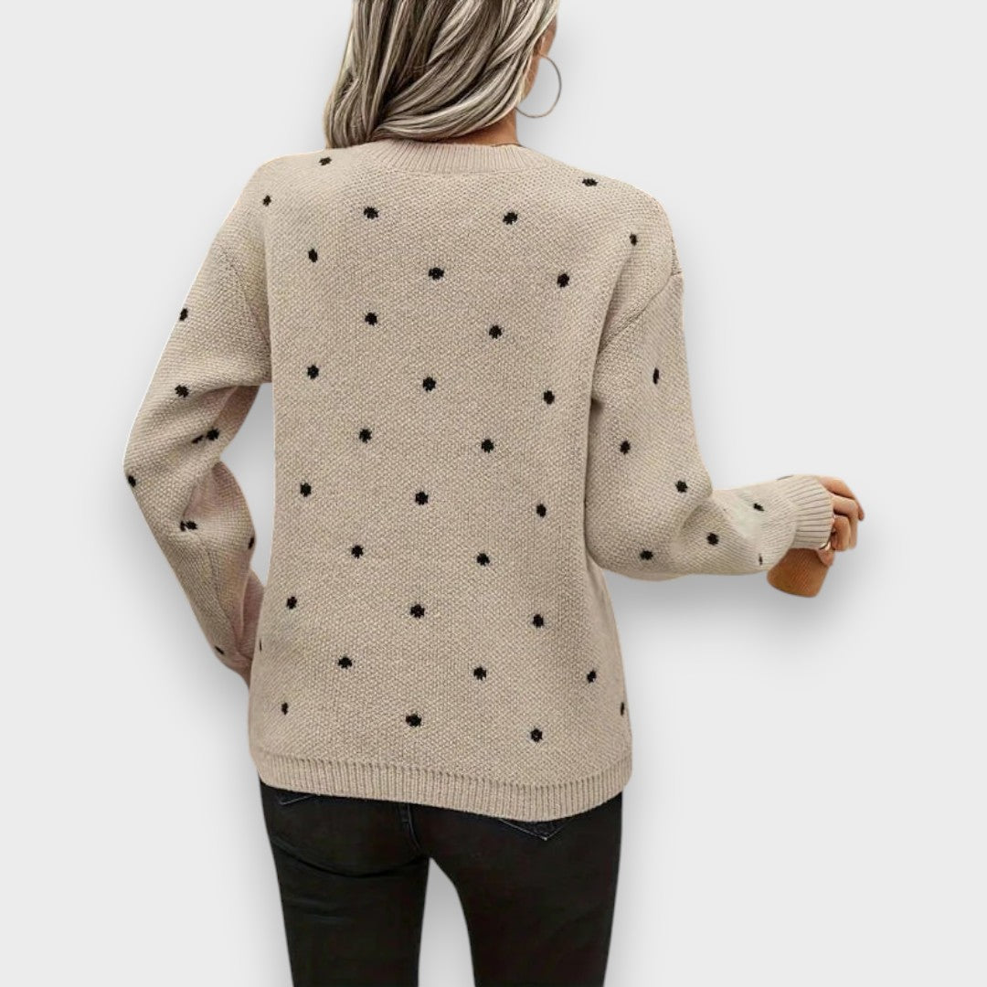 Nina | Polka Dot Knitted Sweater