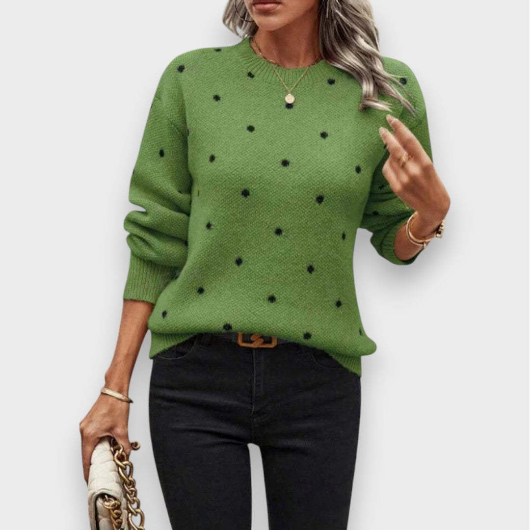 Nina | Polka Dot Knitted Sweater