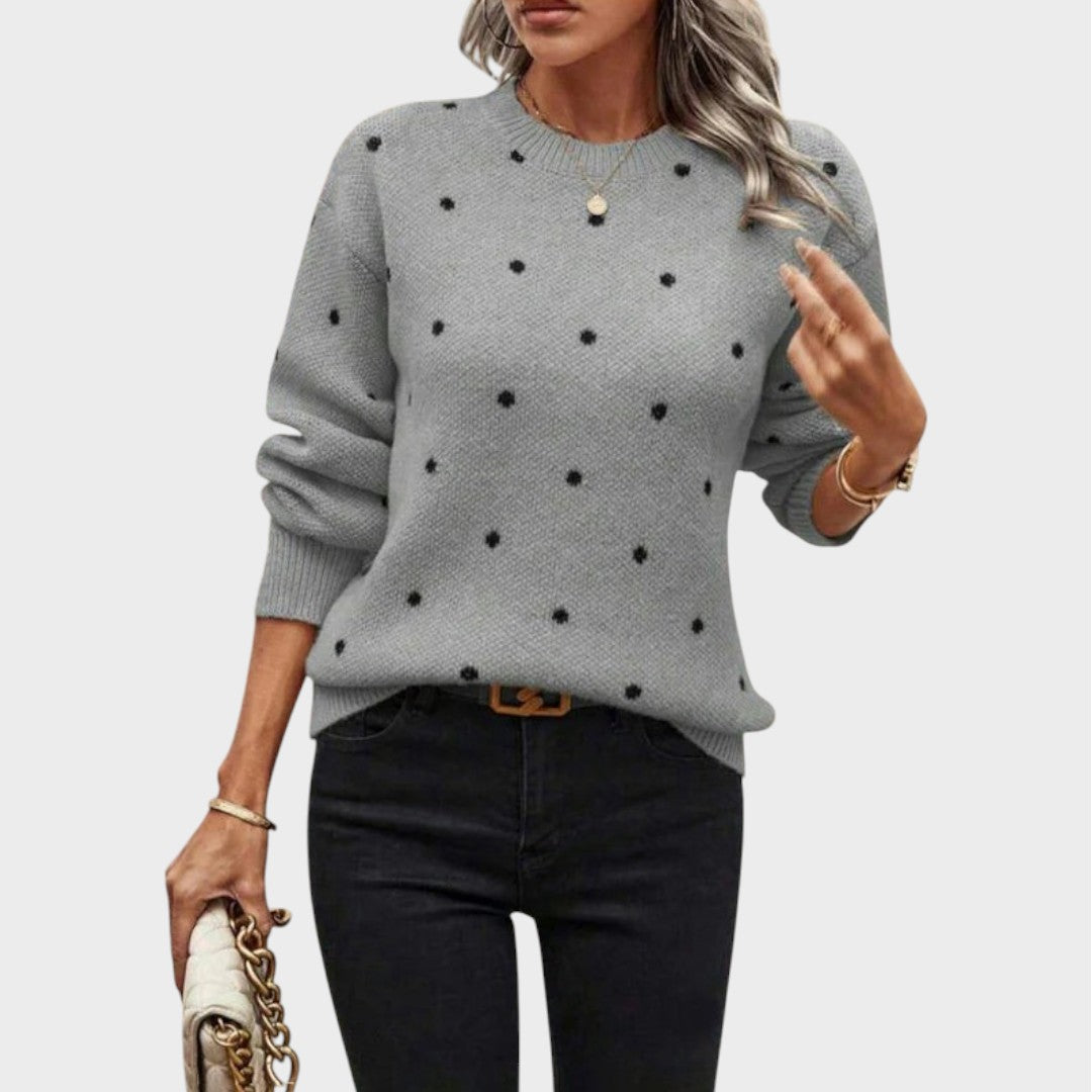Nina | Polka Dot Knitted Sweater
