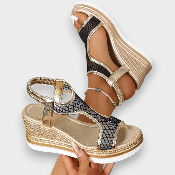 Léa | Elegant Orthopaedic Slip-On Sandal for Women with Wedge Heel