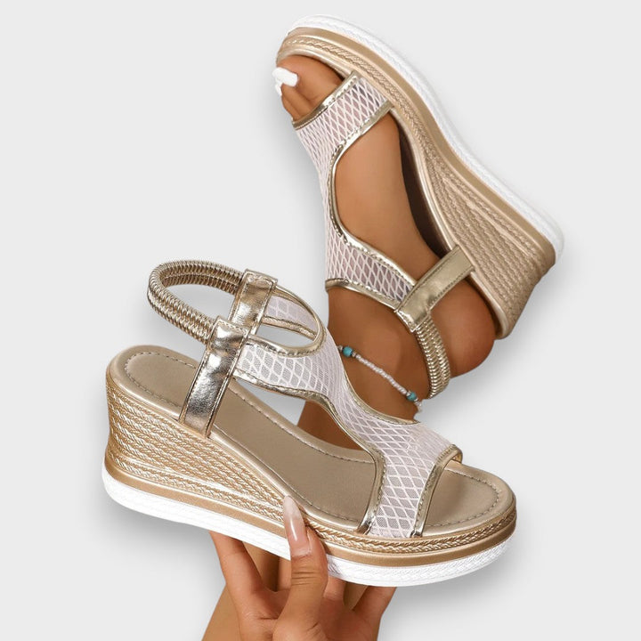 Léa | Elegant Orthopaedic Slip-On Sandal for Women with Wedge Heel
