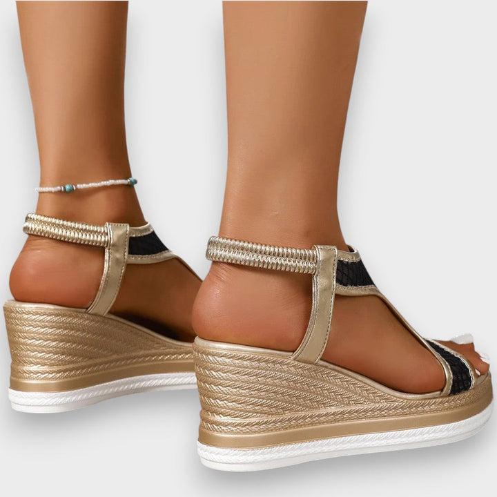 Léa | Elegant Orthopaedic Slip-On Sandal for Women with Wedge Heel