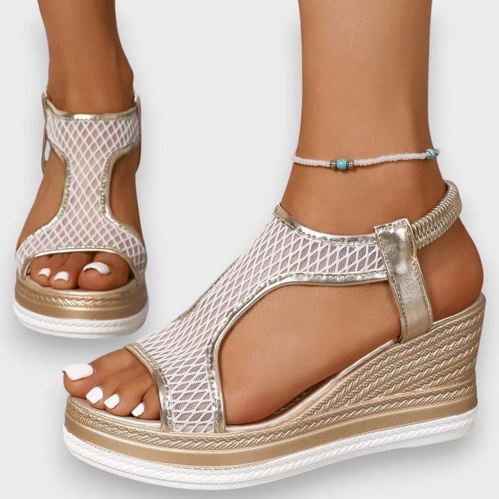 Léa | Elegant Orthopaedic Slip-On Sandal for Women with Wedge Heel