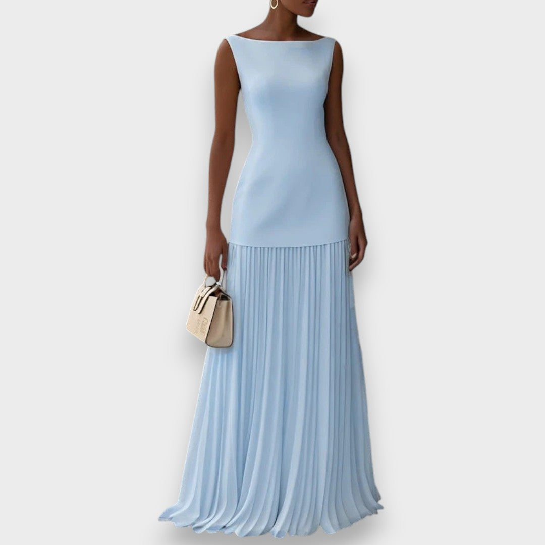 Klara | Sleeveless Pleated Maxi Dress