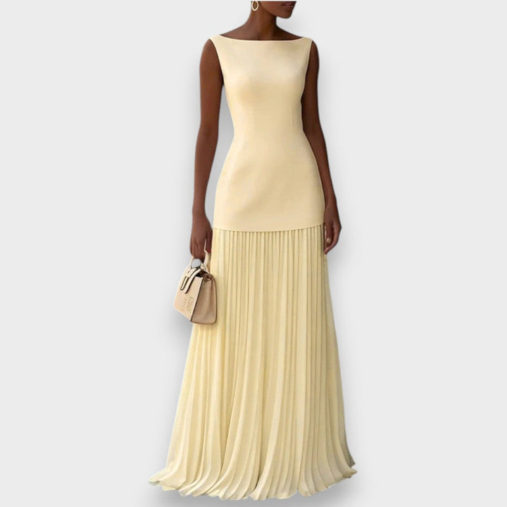 Klara | Sleeveless Pleated Maxi Dress
