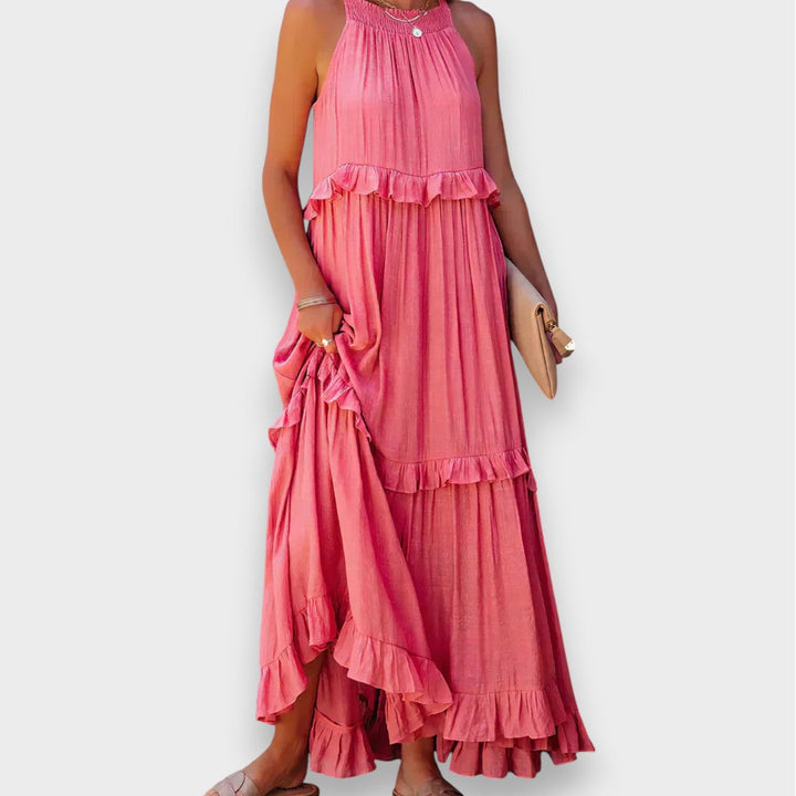 Alina | Sleeveless Dress with Ruffle Detail