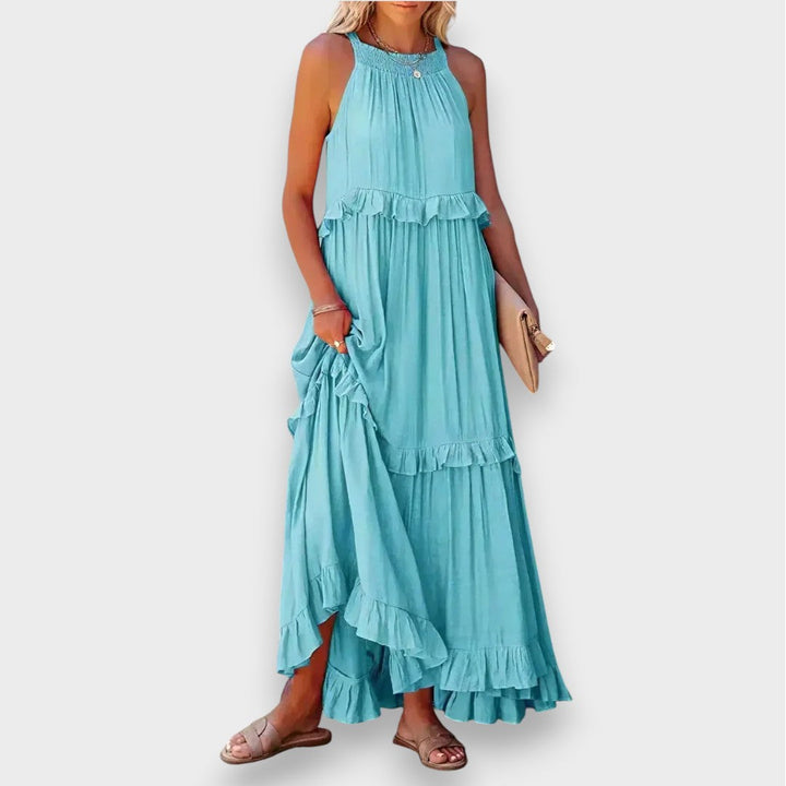 Alina | Sleeveless Dress with Ruffle Detail