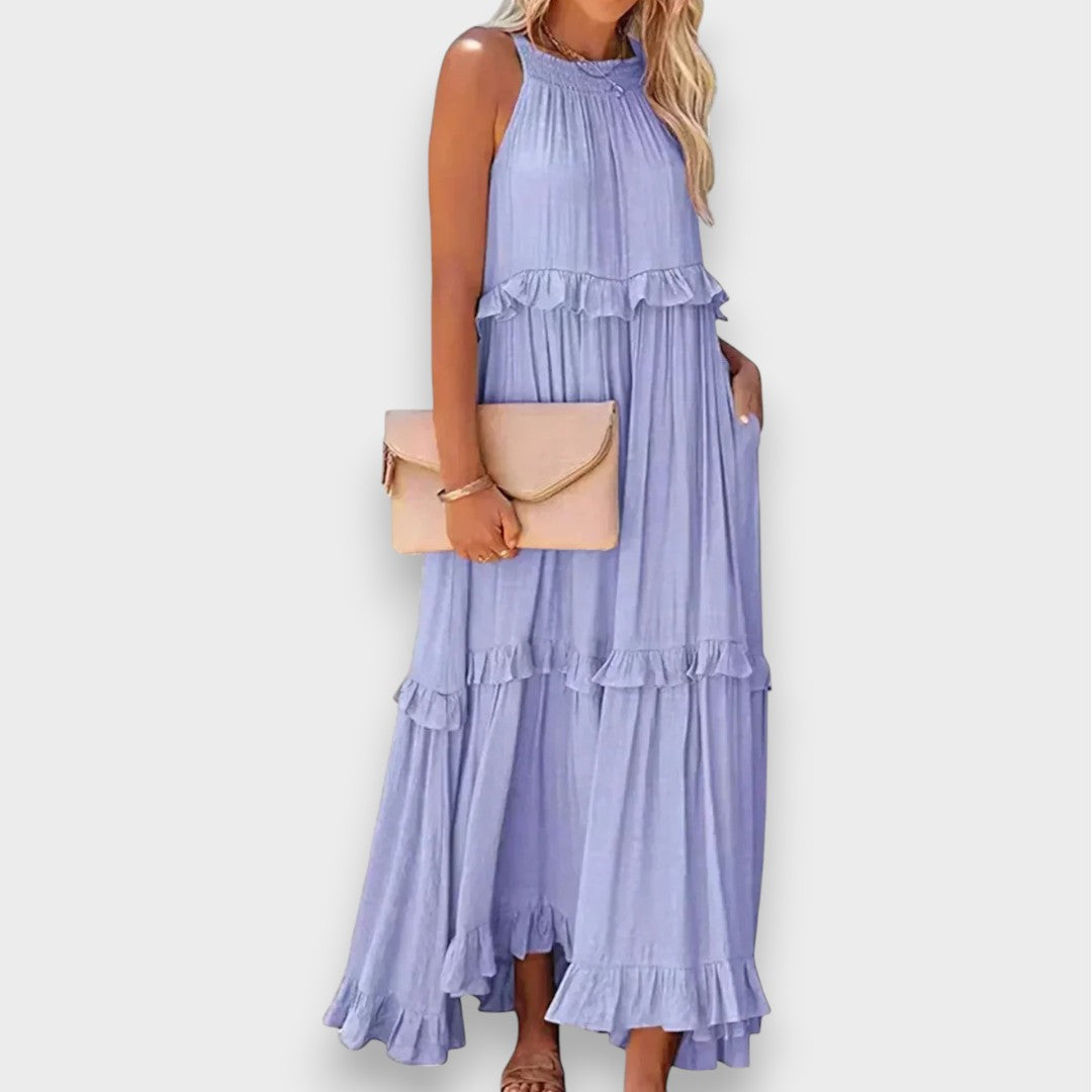Alina | Sleeveless Dress with Ruffle Detail