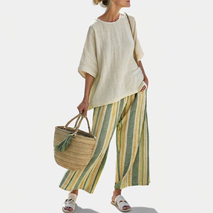 Olivia - Bamboo Linen Set in Olive Colour
