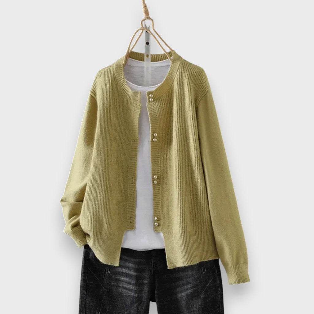 Malea | Cardigan with Mother-of-Pearl Buttons