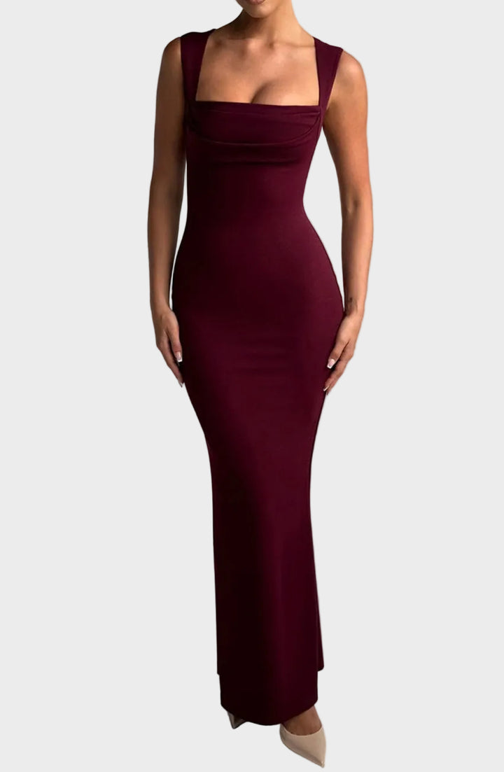Maia Maxi Dress - Cherry Lacquer