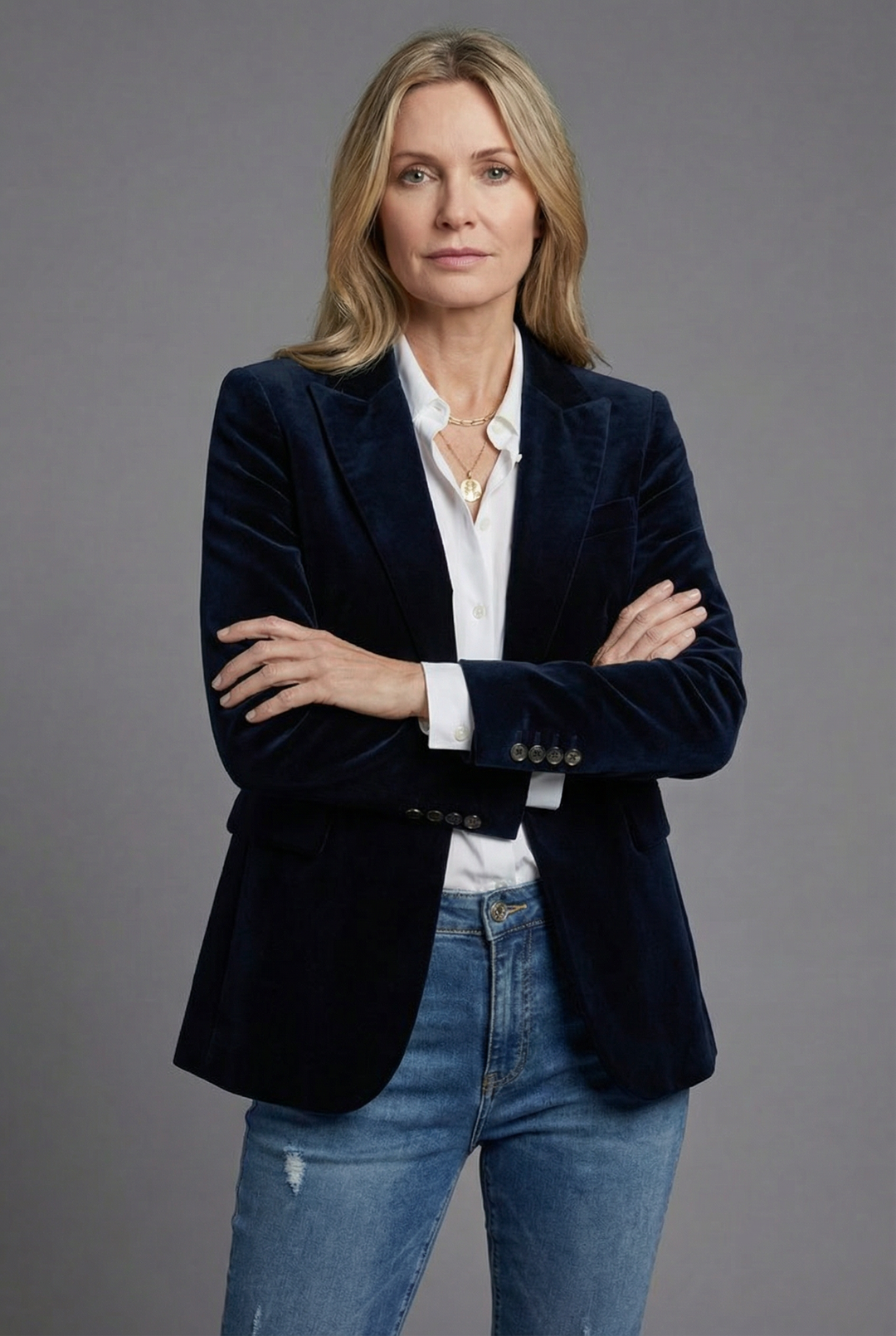 Women’s Velvet Style Blazer Tailored Smart Occasion Jacket