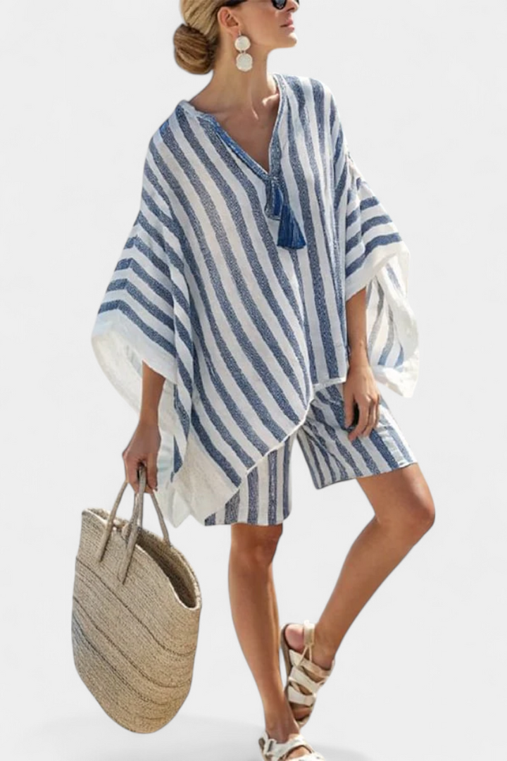 Salomé - Striped Set with Top and Shorts