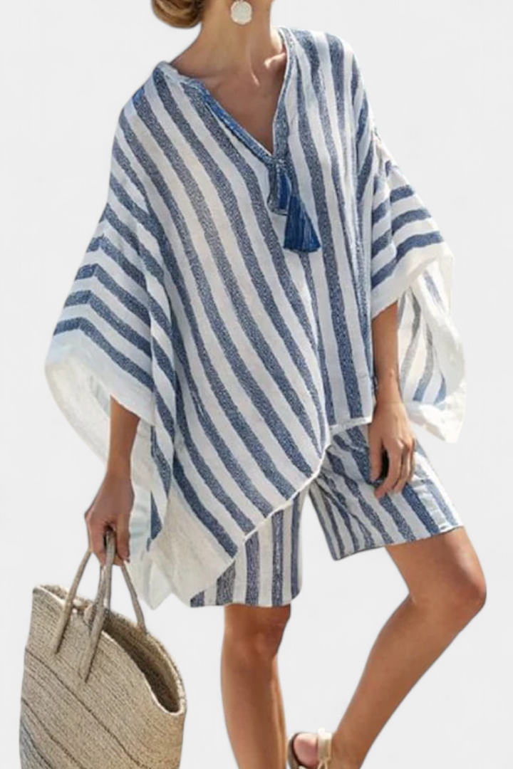 Salomé - Striped Set with Top and Shorts