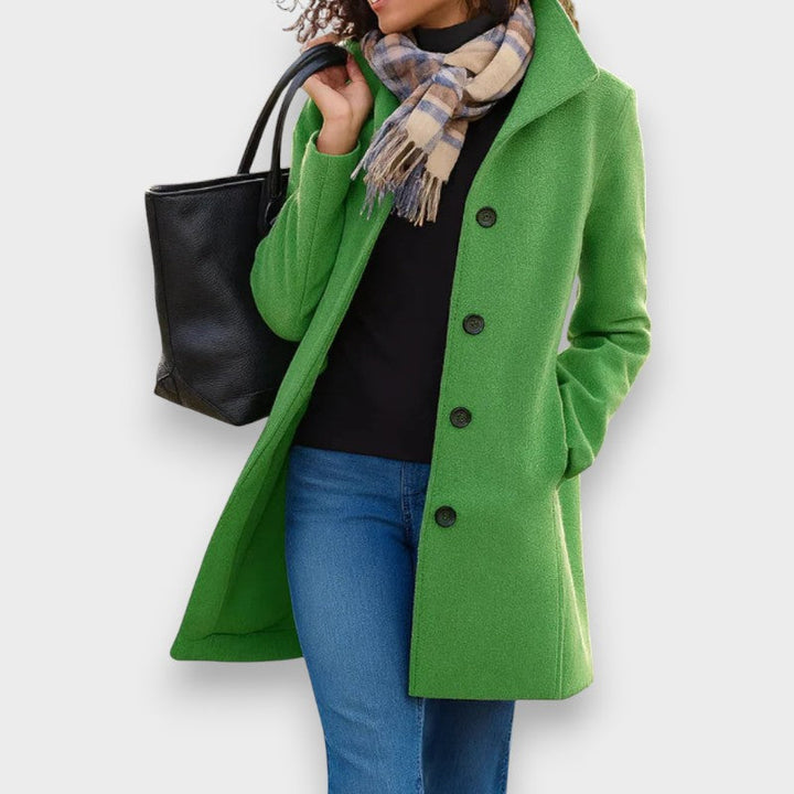 Carla | Classic Coat with Elegant Buttons