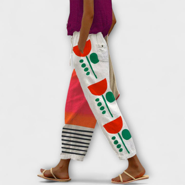 Airish – Characteristically Printed Casual Button Trousers