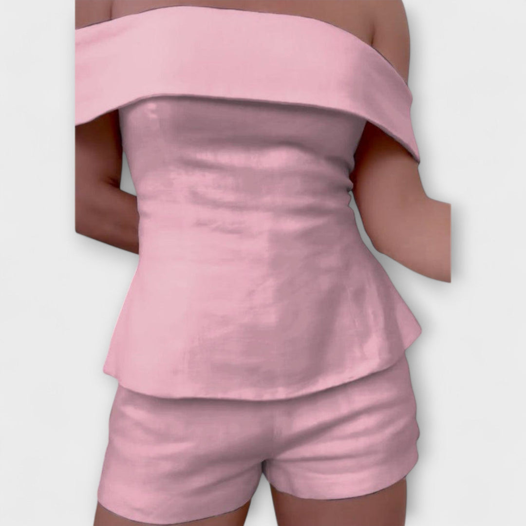 Olivia - Stylish Cotton-Linen Two-Piece Set