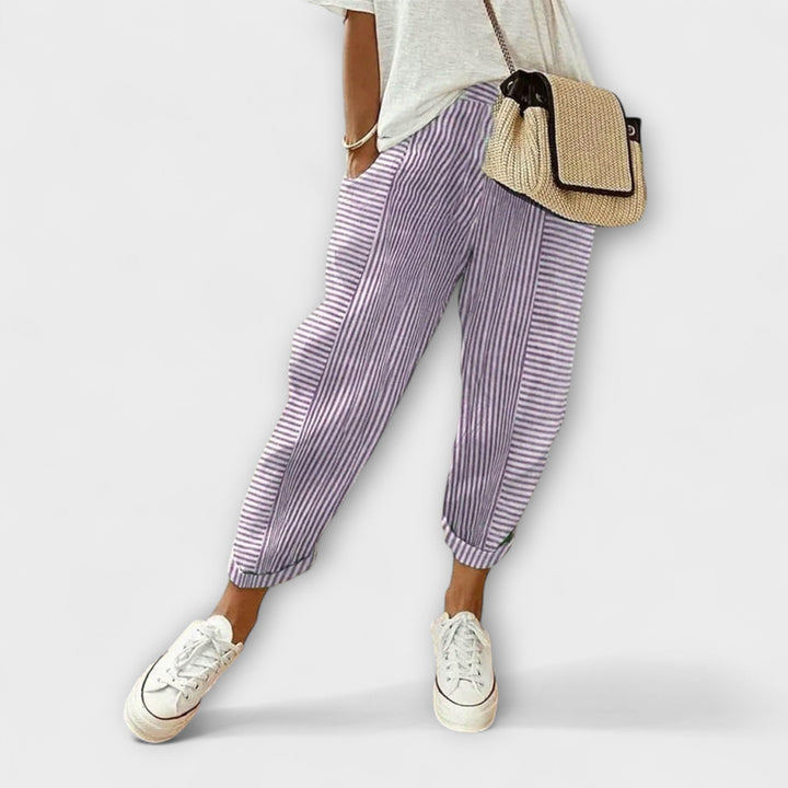 Sanne – Bequemi striped trousers