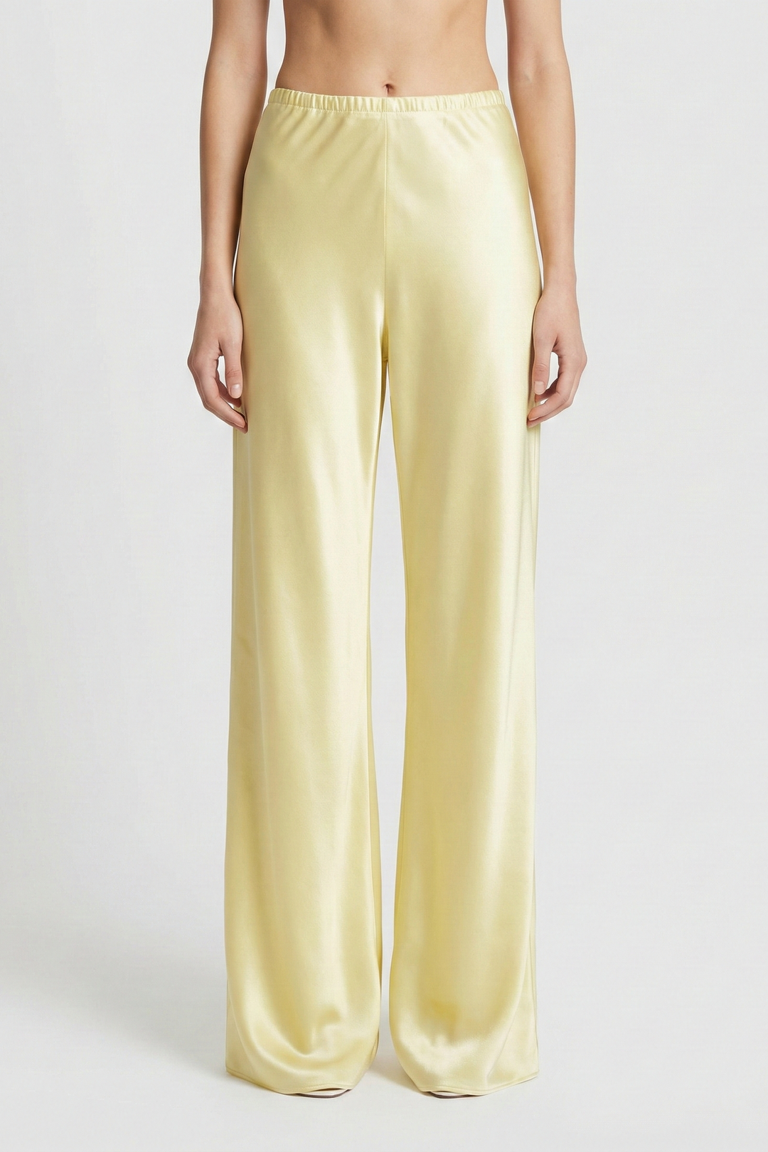 Satin Wide-Leg Airport Trousers
