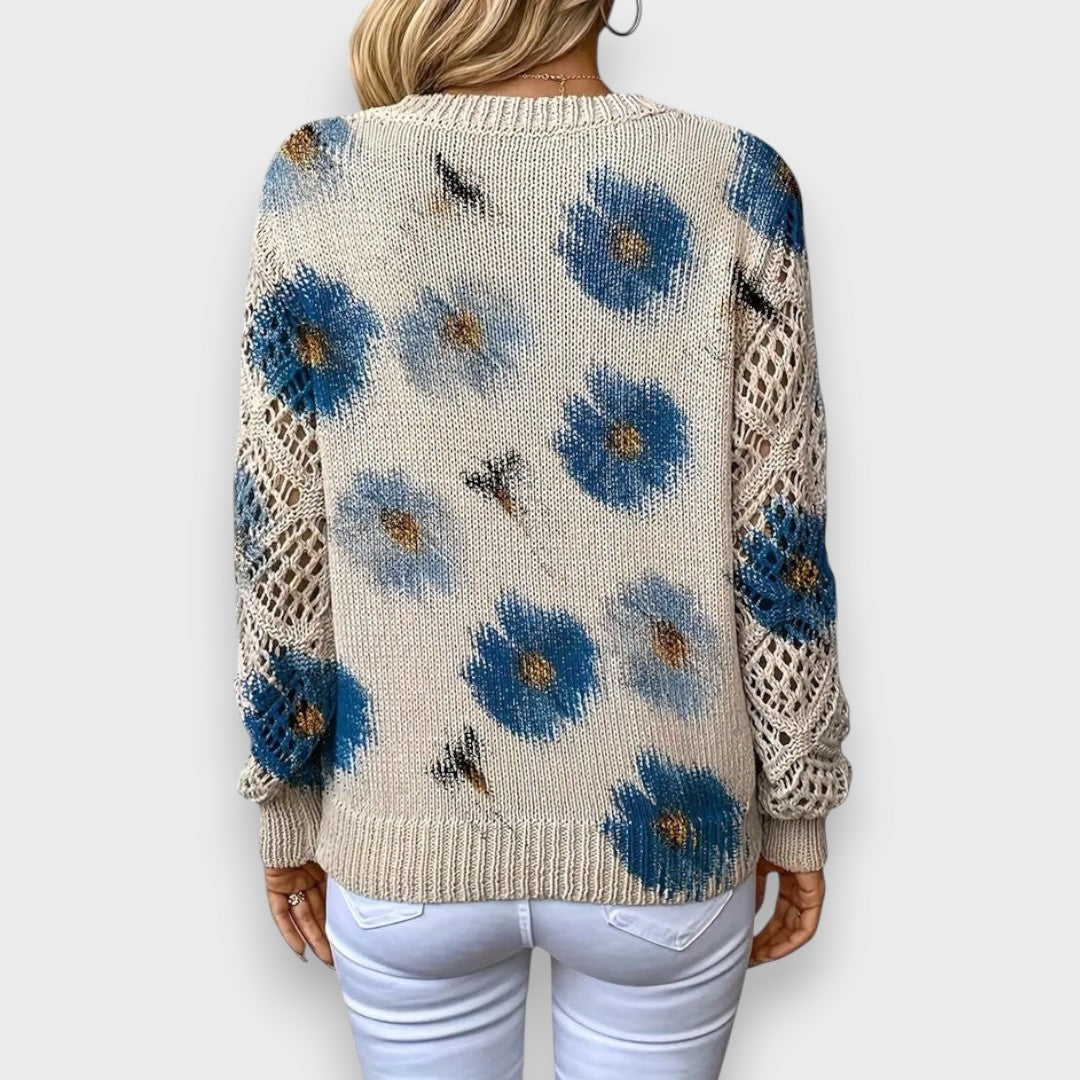 Carina | Delicate Floral Sweater
