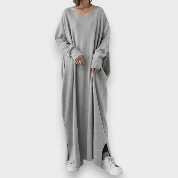 Estelle | Elegant Casual Dress with V-Neck