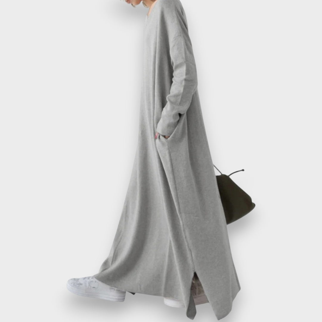 Estelle | Elegant Casual Dress with V-Neck