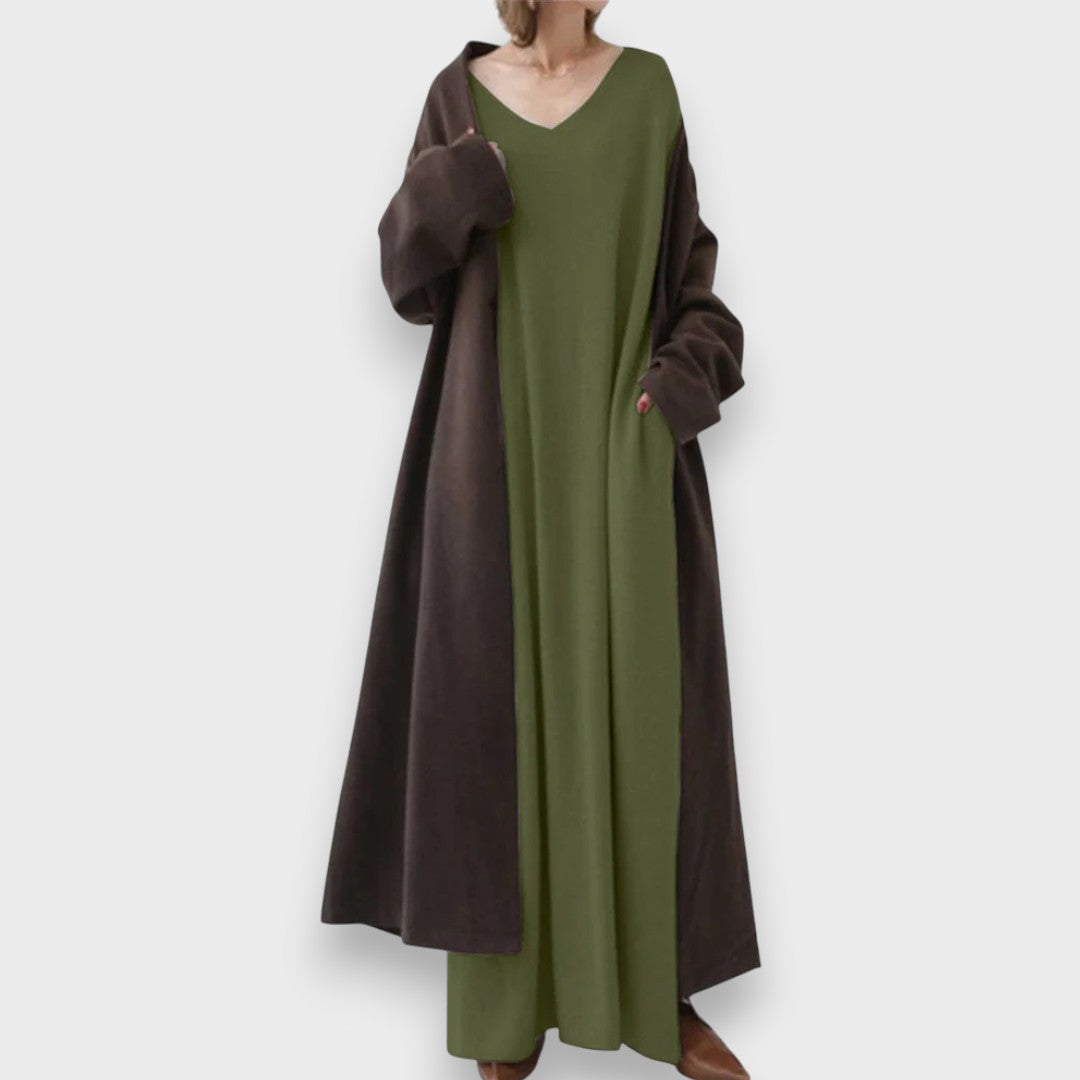 Estelle | Elegant Casual Dress with V-Neck